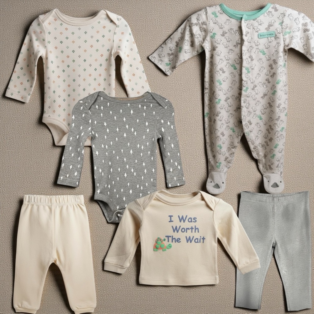 Unisex 6-Piece Baby Bundle; 6-9 Months